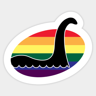 Rainbow Nessie Cryptid Pride Sticker